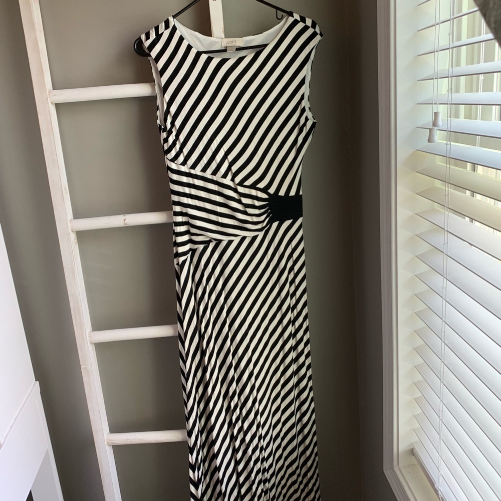 Loft Striped Maxi Dress
